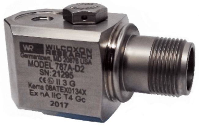 Wilcoxon Sensing Technologies Class I Division 2 Certified Accelerometer, Model 787A-D2